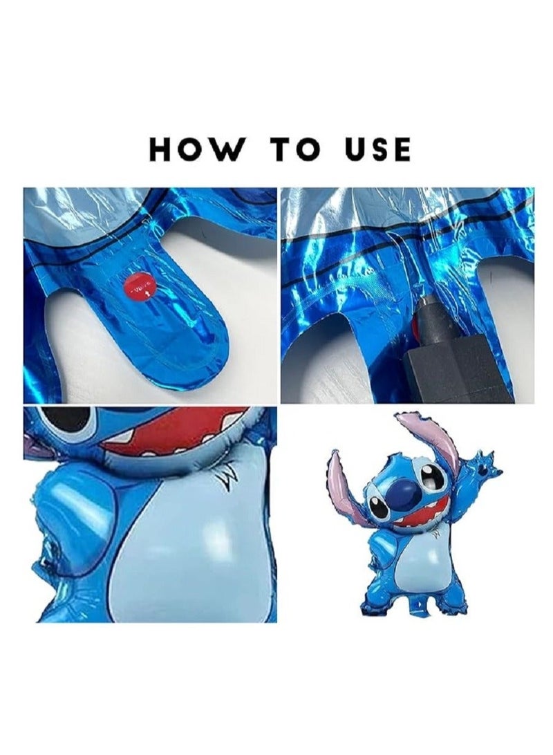 Stitch Themed Balloons And Happy Birthday Banner Set For Kids Party Celebration - Image 3